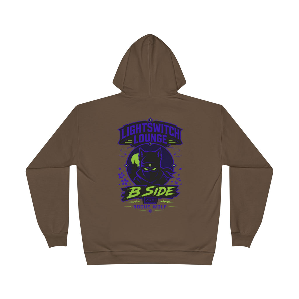 Rogue Wolf 'Lightswitch Lounge' Graphic Hoodie — Retro Neon B-Side Pullover