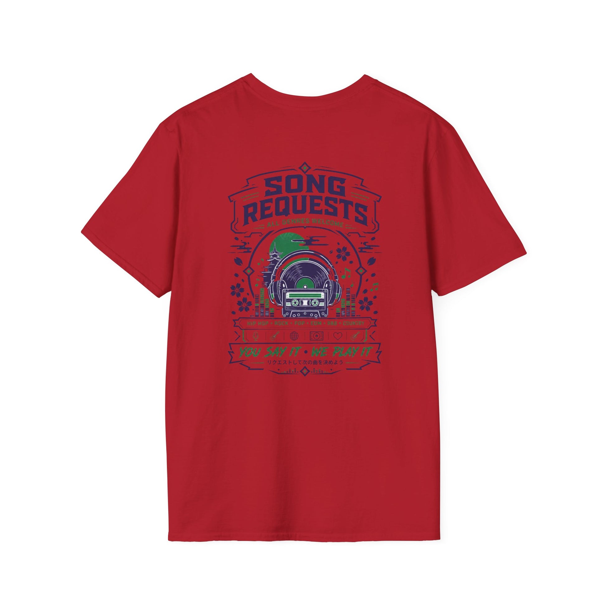 Rogue Wolf Retro Asia Graphic Music T-Shirt, Unisex Softstyle Tee, Casual Wear