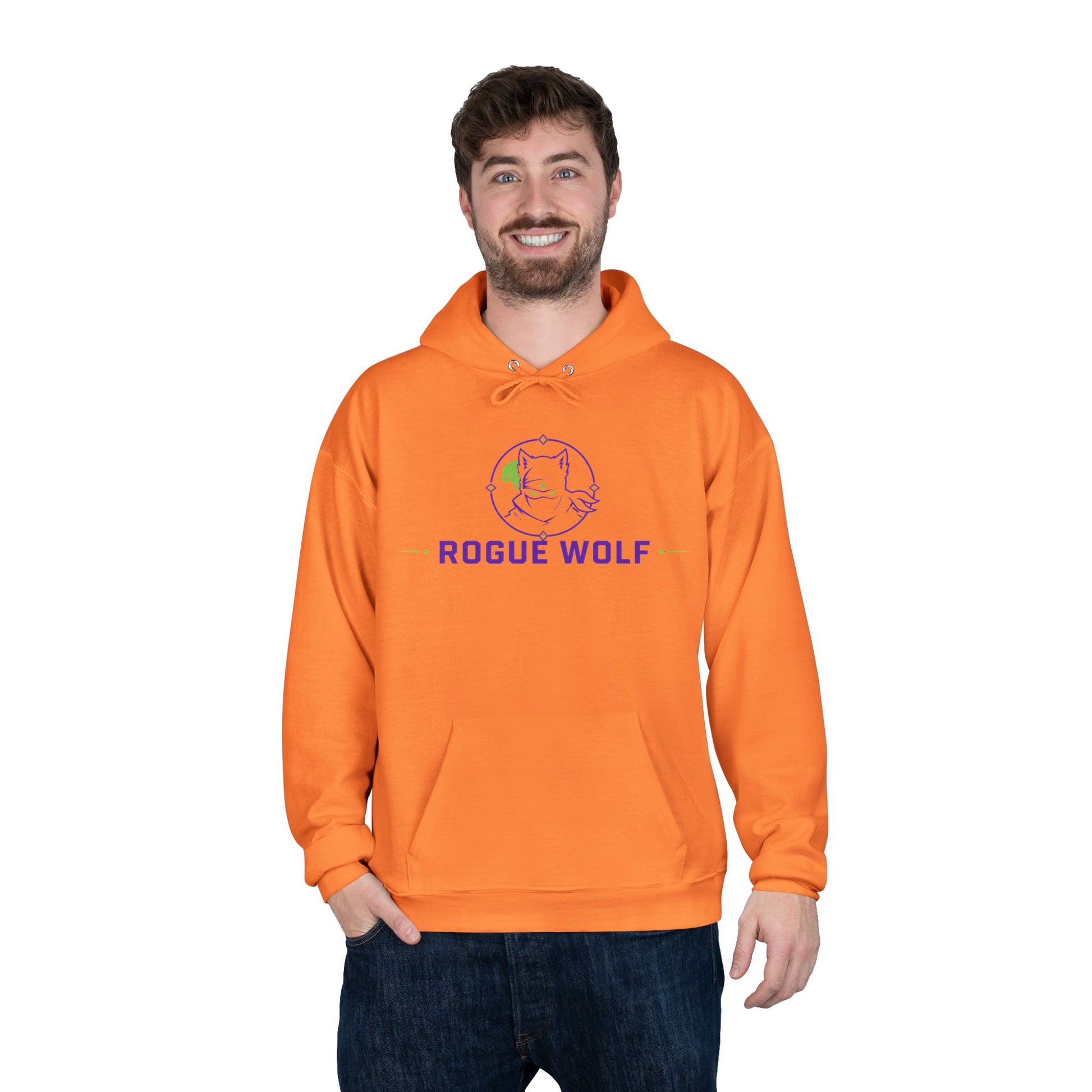 Rogue Wolf 'Lightswitch Lounge' Graphic Hoodie — Retro Neon B-Side Pullover Style 2
