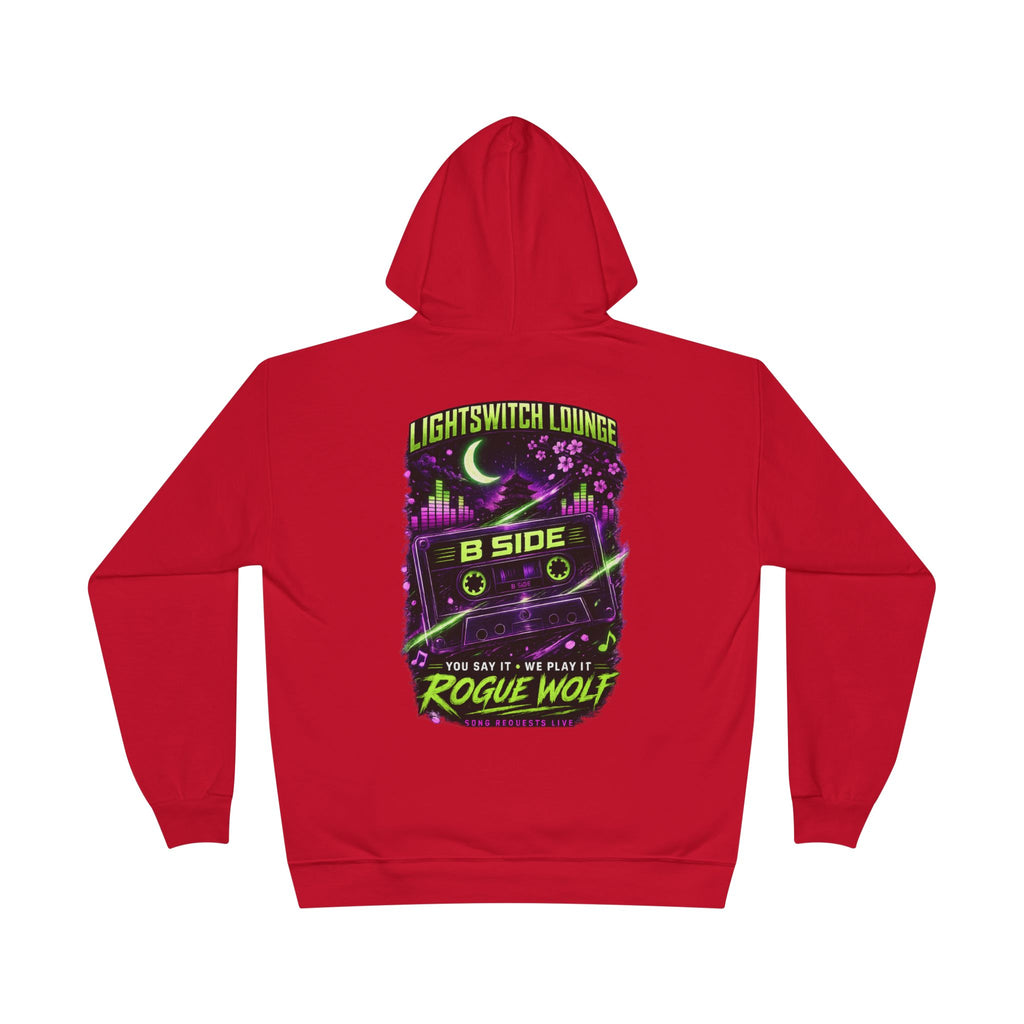 Rogue Wolf 'Lightswitch Lounge' Graphic Hoodie — Retro Neon B-Side Pullover Style 2