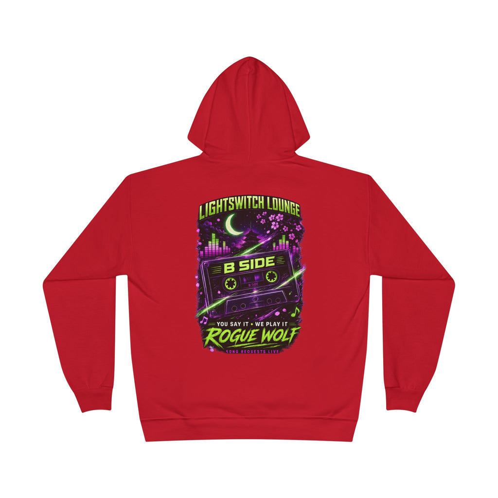 Rogue Wolf 'Lightswitch Lounge' Graphic Hoodie — Retro Neon B-Side Pullover Style 2