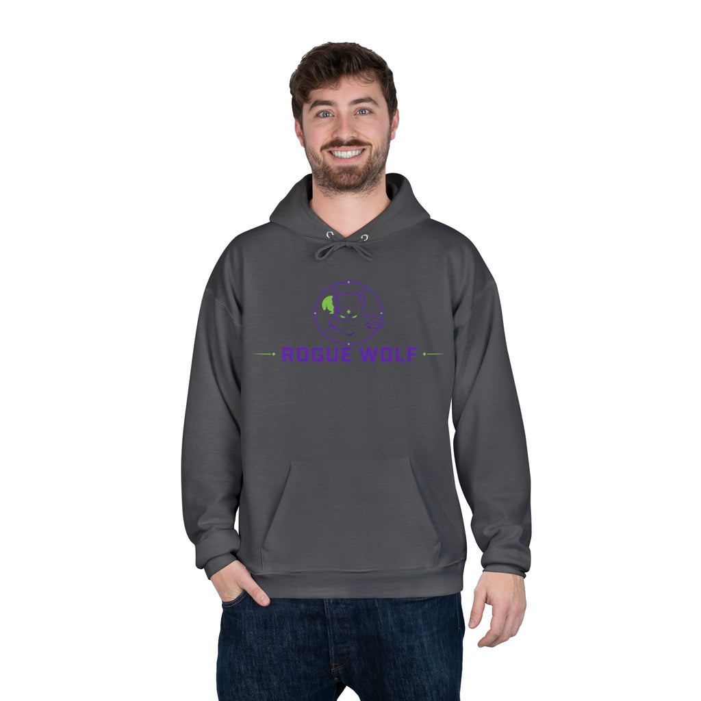 Rogue Wolf 'Lightswitch Lounge' Graphic Hoodie — Retro Neon B-Side Pullover