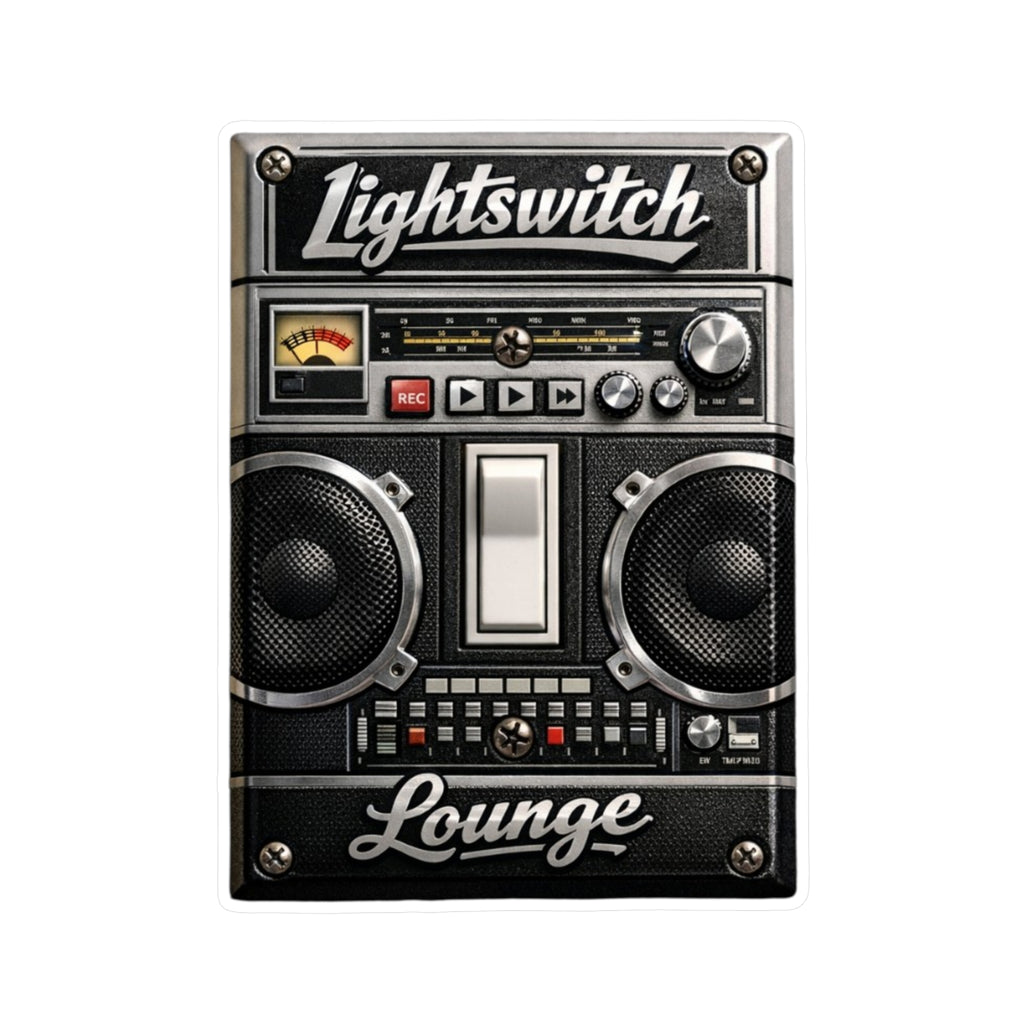Lightswitch Lounge Switch Cover Plate Vinyl Decal — Kiss-Cut Sticker for Light Switch