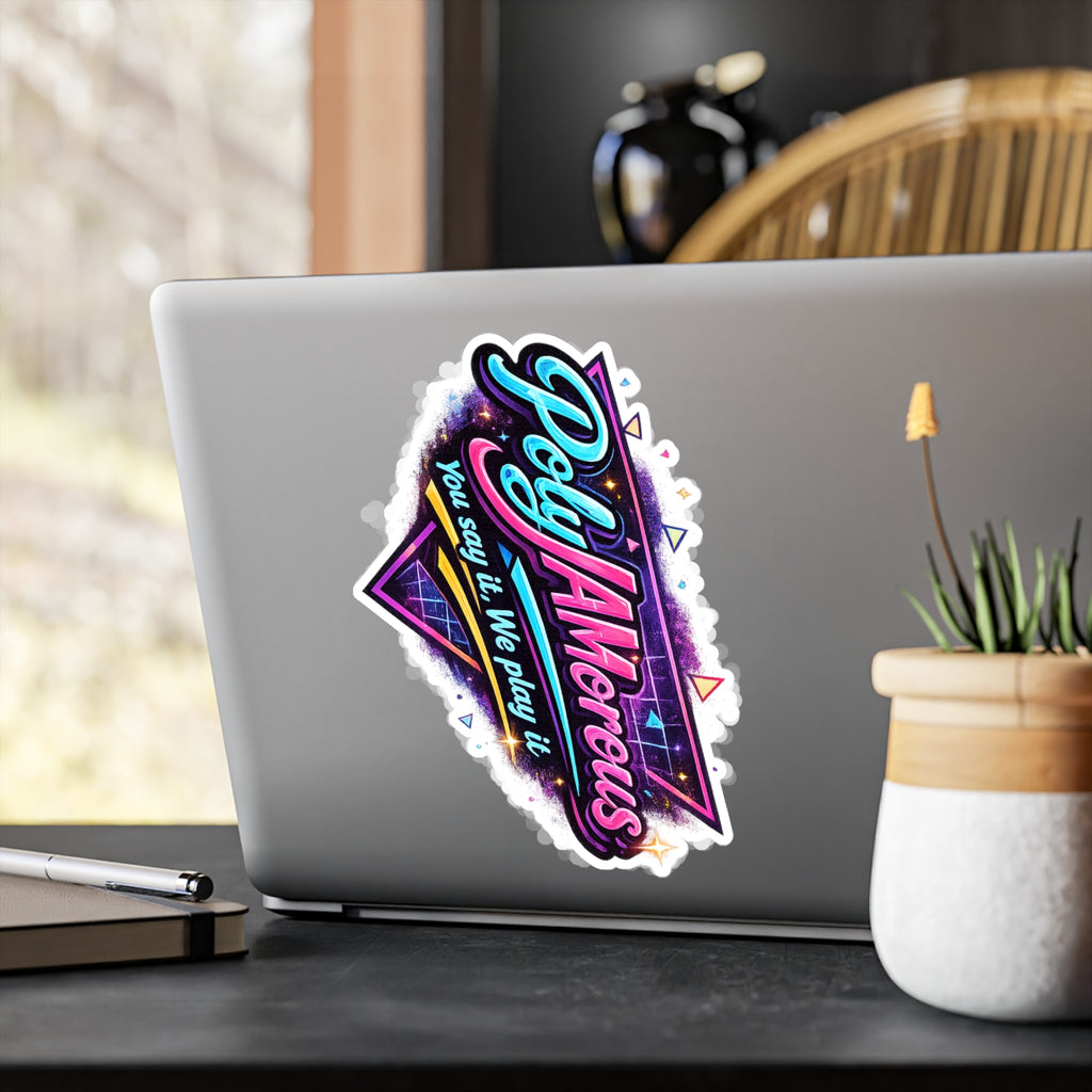 PolyJAMorous Sticker — Kiss-Cut Vinyl Decal for Kenzo Live DJ Stream