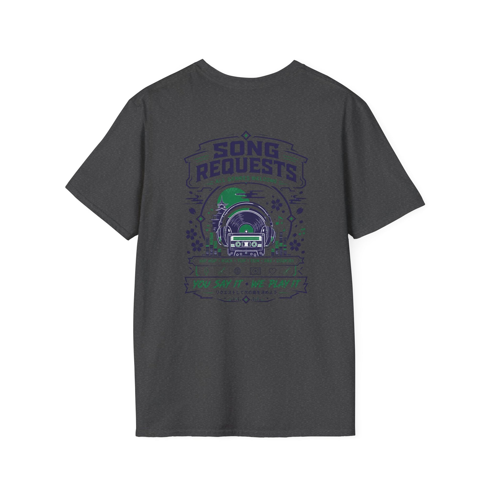 Rogue Wolf Retro Asia Graphic Music T-Shirt, Unisex Softstyle Tee, Casual Wear