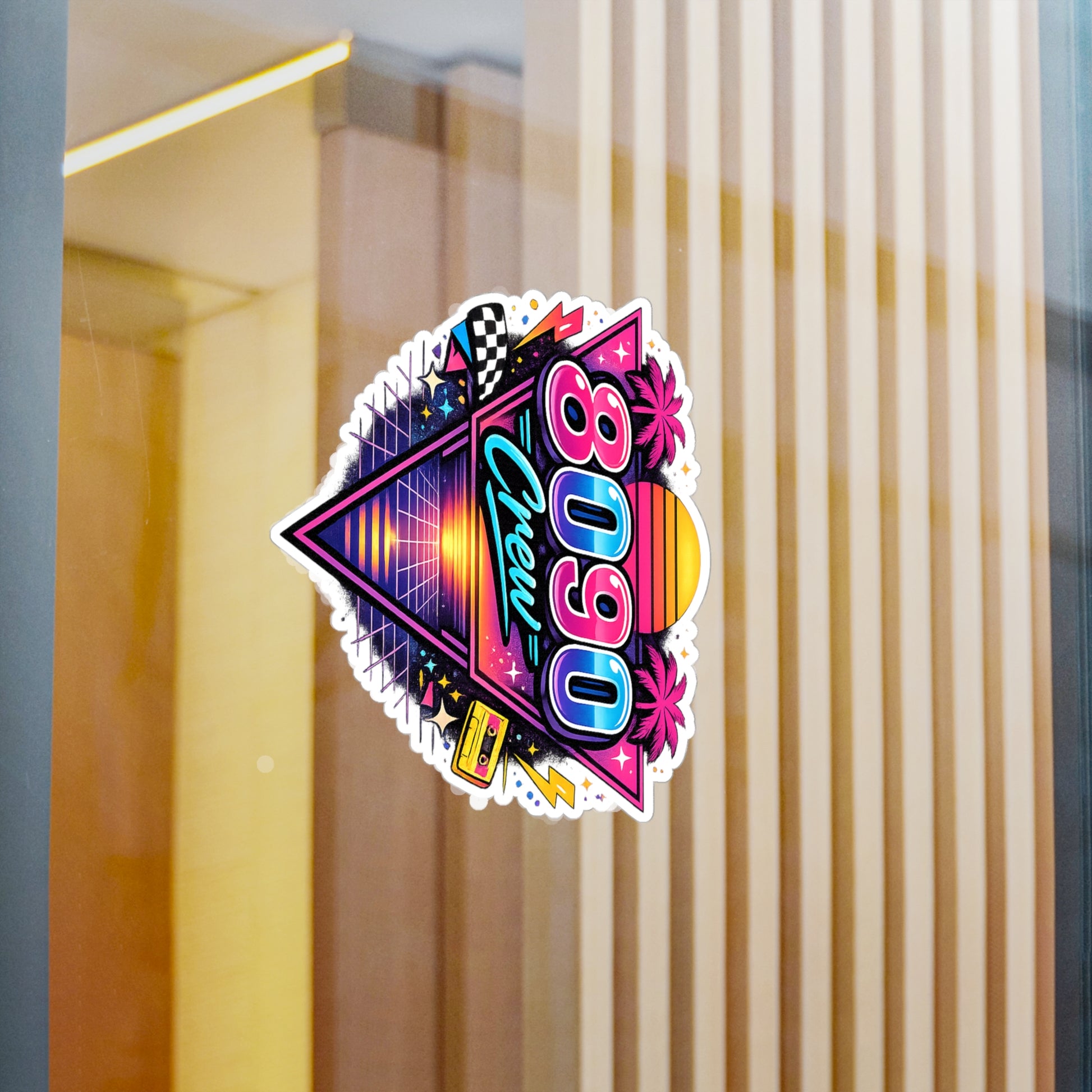Crew Sticker — 8-0-9-0 for Kenzo's Lightswitch Lounge DJ Livestream (Kiss-Cut Vinyl Decal)