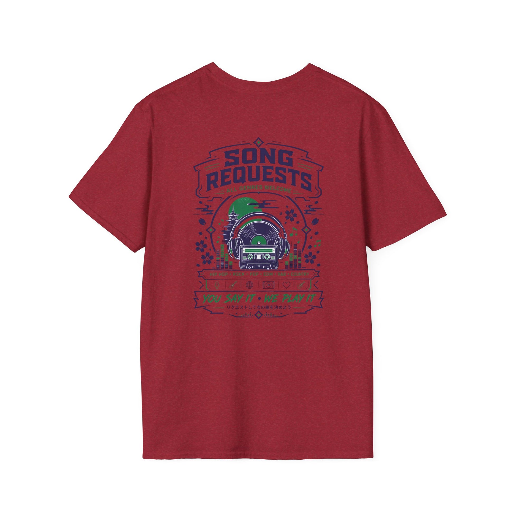 Rogue Wolf Retro Asia Graphic Music T-Shirt, Unisex Softstyle Tee, Casual Wear