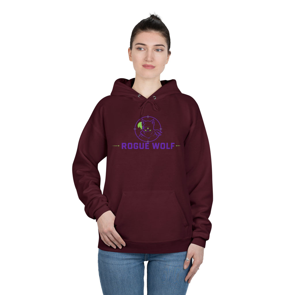 Rogue Wolf 'Lightswitch Lounge' Graphic Hoodie — Retro Neon B-Side Pullover