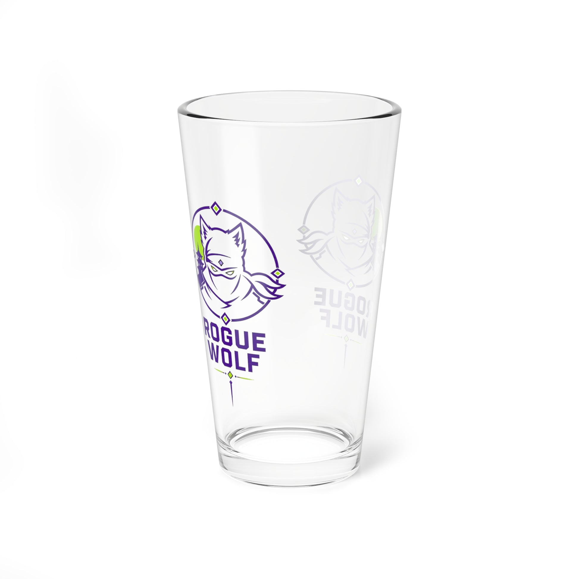 Rogue Wolf 16oz Mixing Glass - Branded Cocktail & Bar Mixer