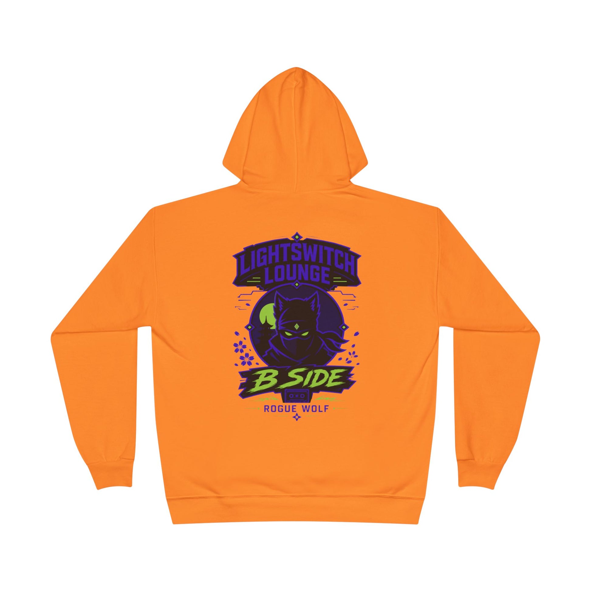 Rogue Wolf 'Lightswitch Lounge' Graphic Hoodie — Retro Neon B-Side Pullover