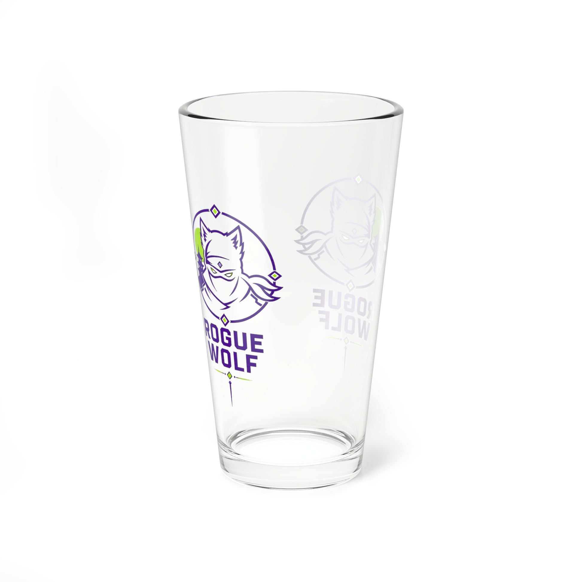 Rogue Wolf 16oz Mixing Glass - Branded Cocktail & Bar Mixer