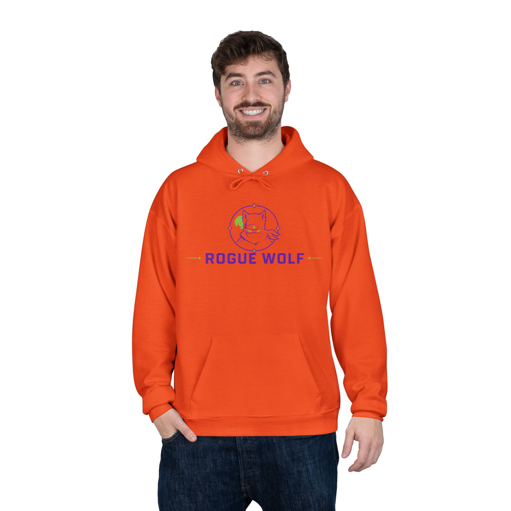 Rogue Wolf 'Lightswitch Lounge' Graphic Hoodie — Retro Neon B-Side Pullover
