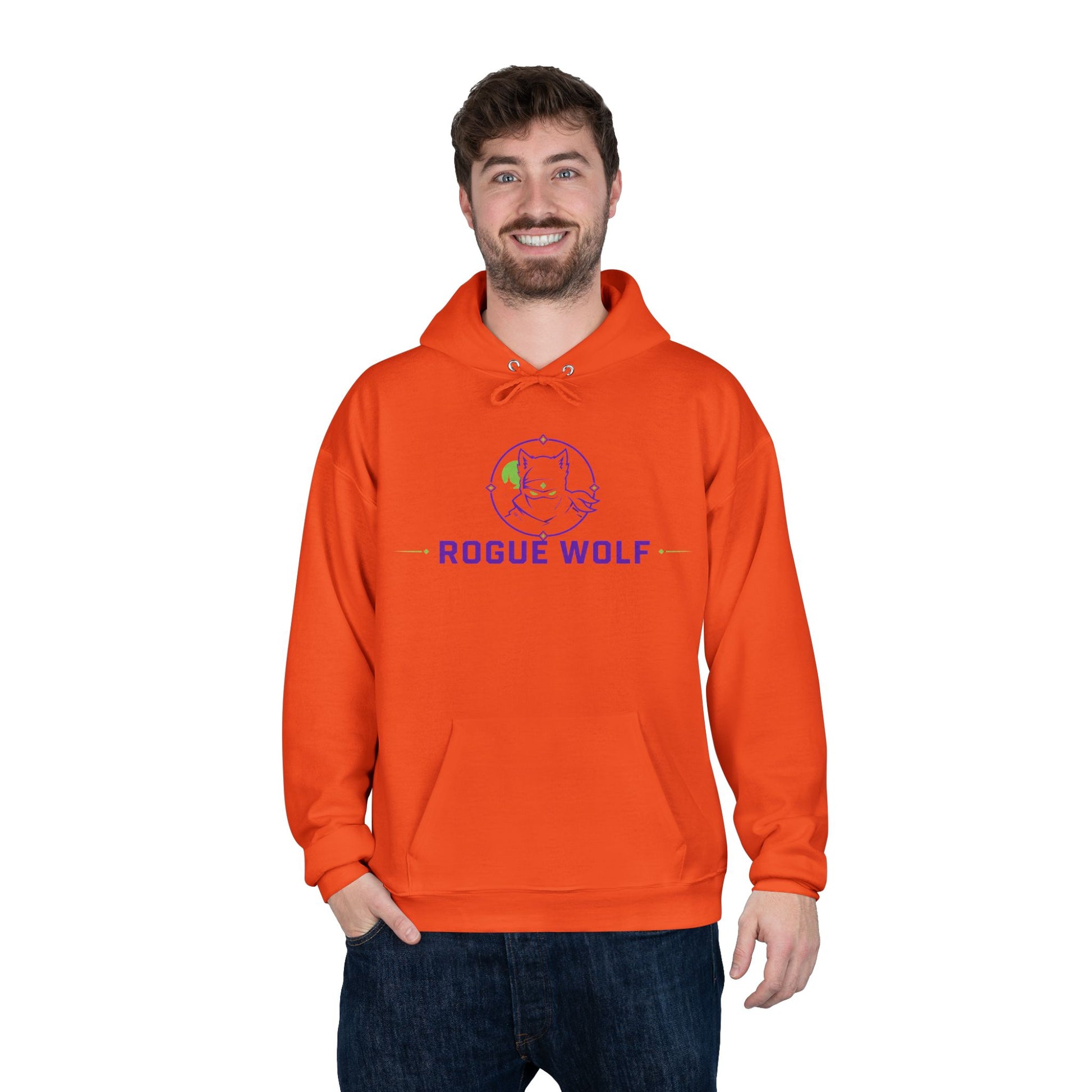 Rogue Wolf 'Lightswitch Lounge' Graphic Hoodie — Retro Neon B-Side Pullover