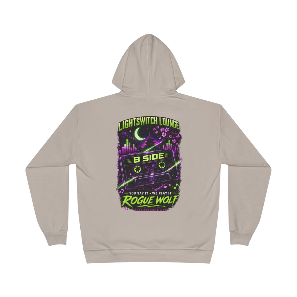 Rogue Wolf 'Lightswitch Lounge' Graphic Hoodie — Retro Neon B-Side Pullover Style 2