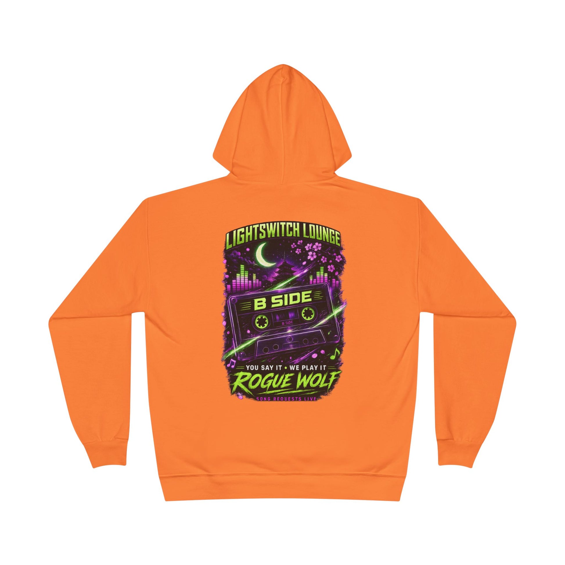 Rogue Wolf 'Lightswitch Lounge' Graphic Hoodie — Retro Neon B-Side Pullover Style 2