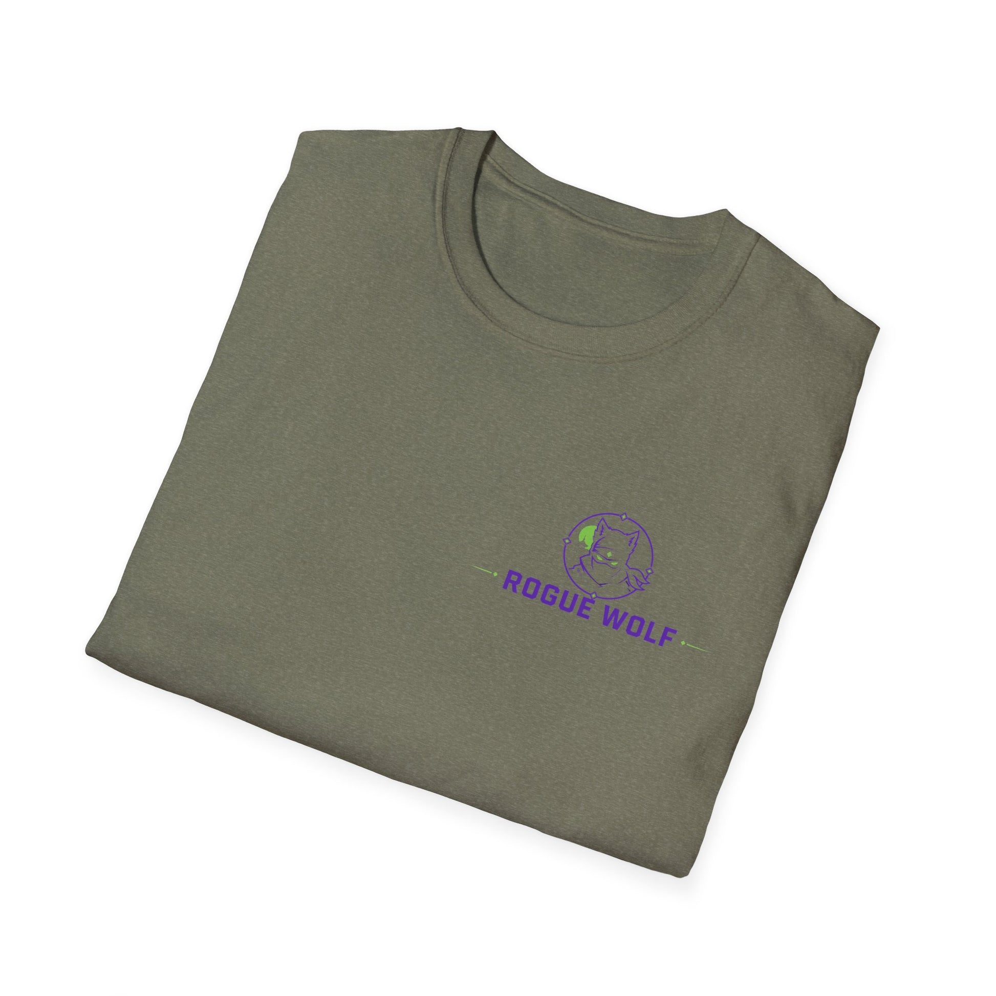 Rogue Wolf Retro Asia Graphic Music T-Shirt, Unisex Softstyle Tee, Casual Wear