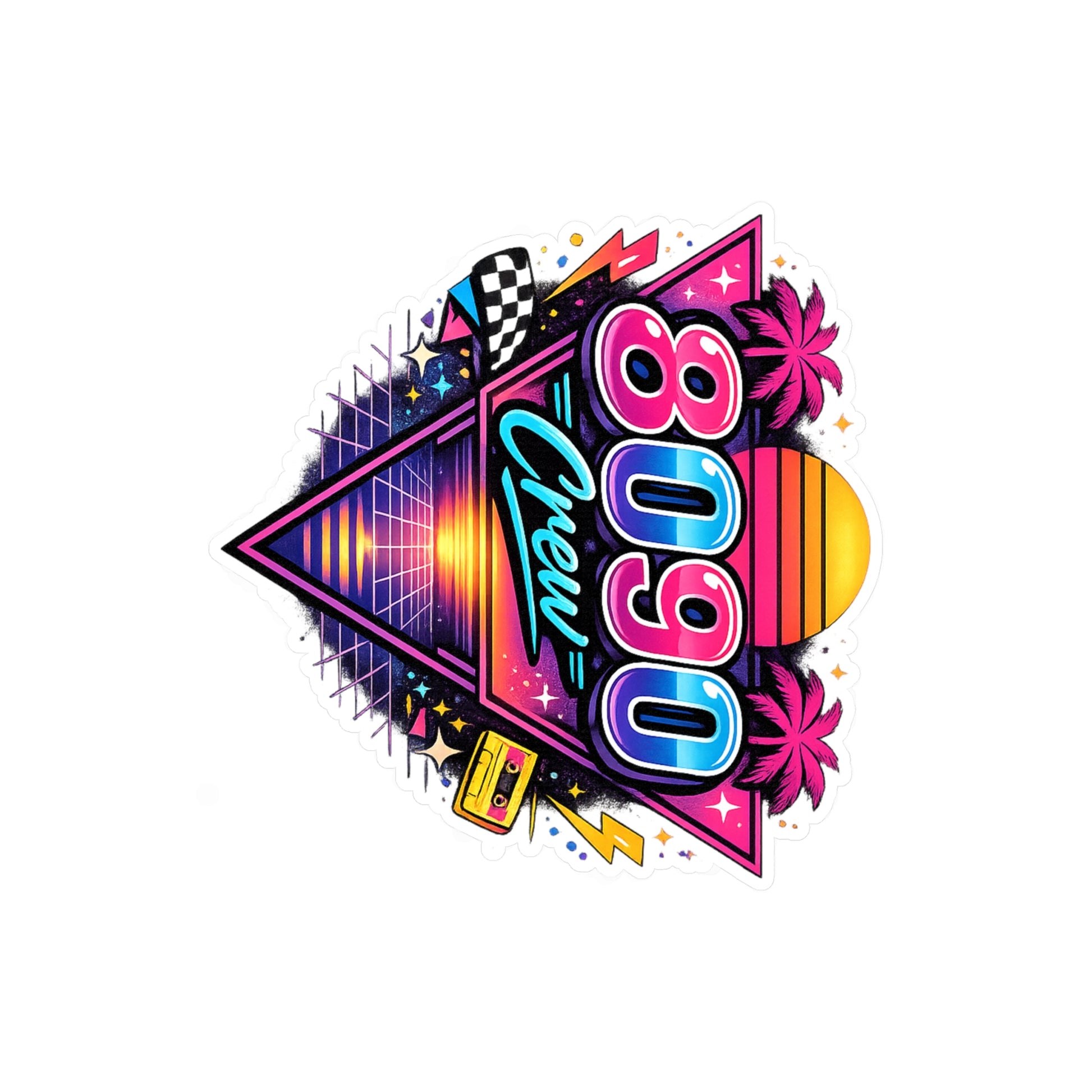 Crew Sticker — 8-0-9-0 for Kenzo's Lightswitch Lounge DJ Livestream (Kiss-Cut Vinyl Decal)