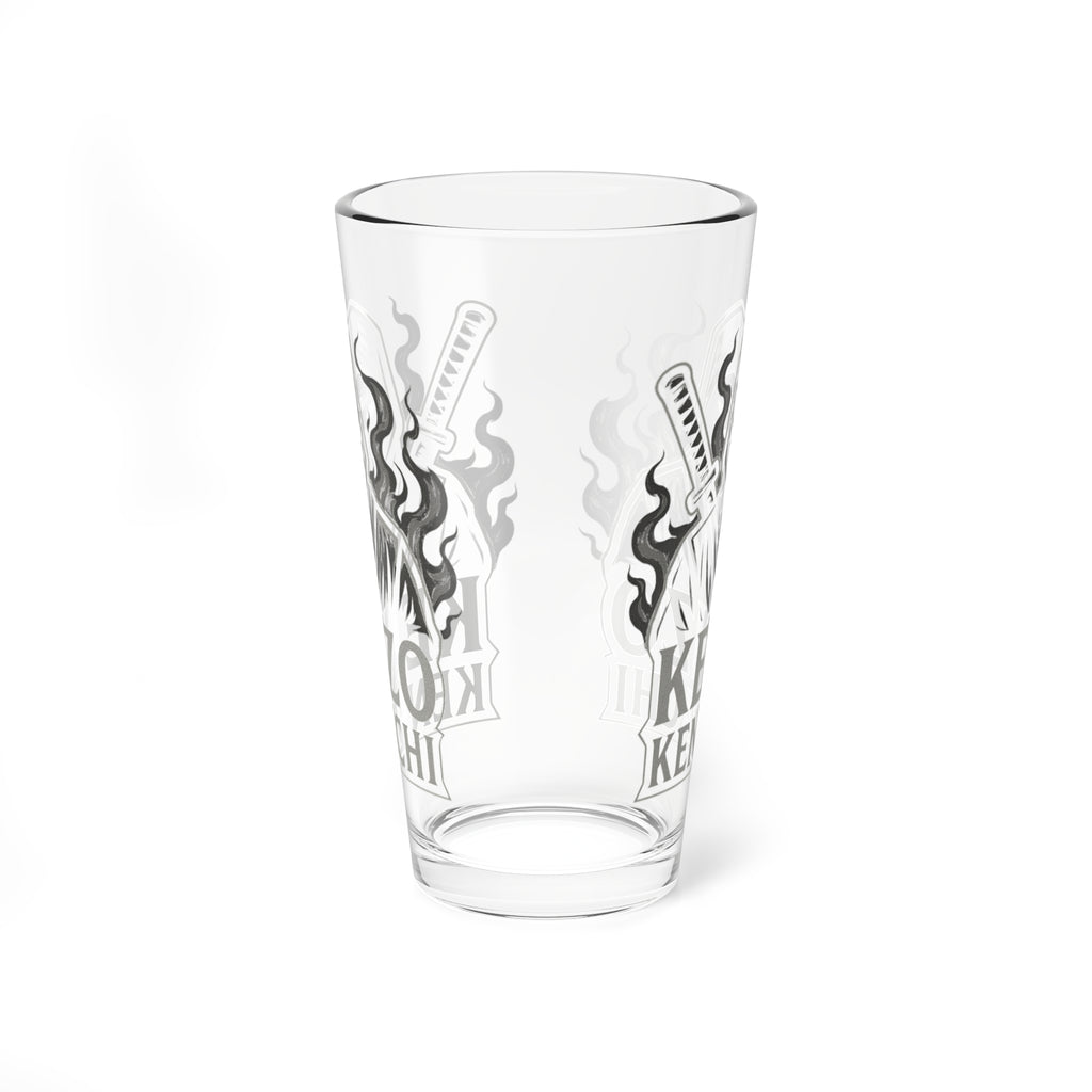 16oz Kenzo Kenpachi Mixing Glass - Unique Kitchen Art, Collector's Item, Anime Glassware, Gift for Fans, Barware