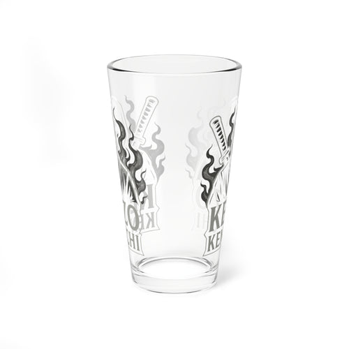 16oz Kenzo Kenpachi Mixing Glass - Unique Kitchen Art, Collector's Item, Anime Glassware, Gift for Fans, Barware