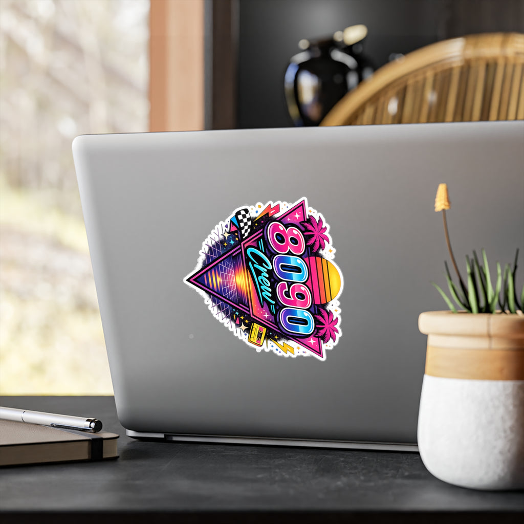 Crew Sticker — 8-0-9-0 for Kenzo's Lightswitch Lounge DJ Livestream (Kiss-Cut Vinyl Decal)