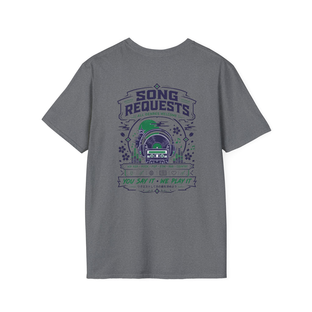 Rogue Wolf Retro Asia Graphic Music T-Shirt, Unisex Softstyle Tee, Casual Wear