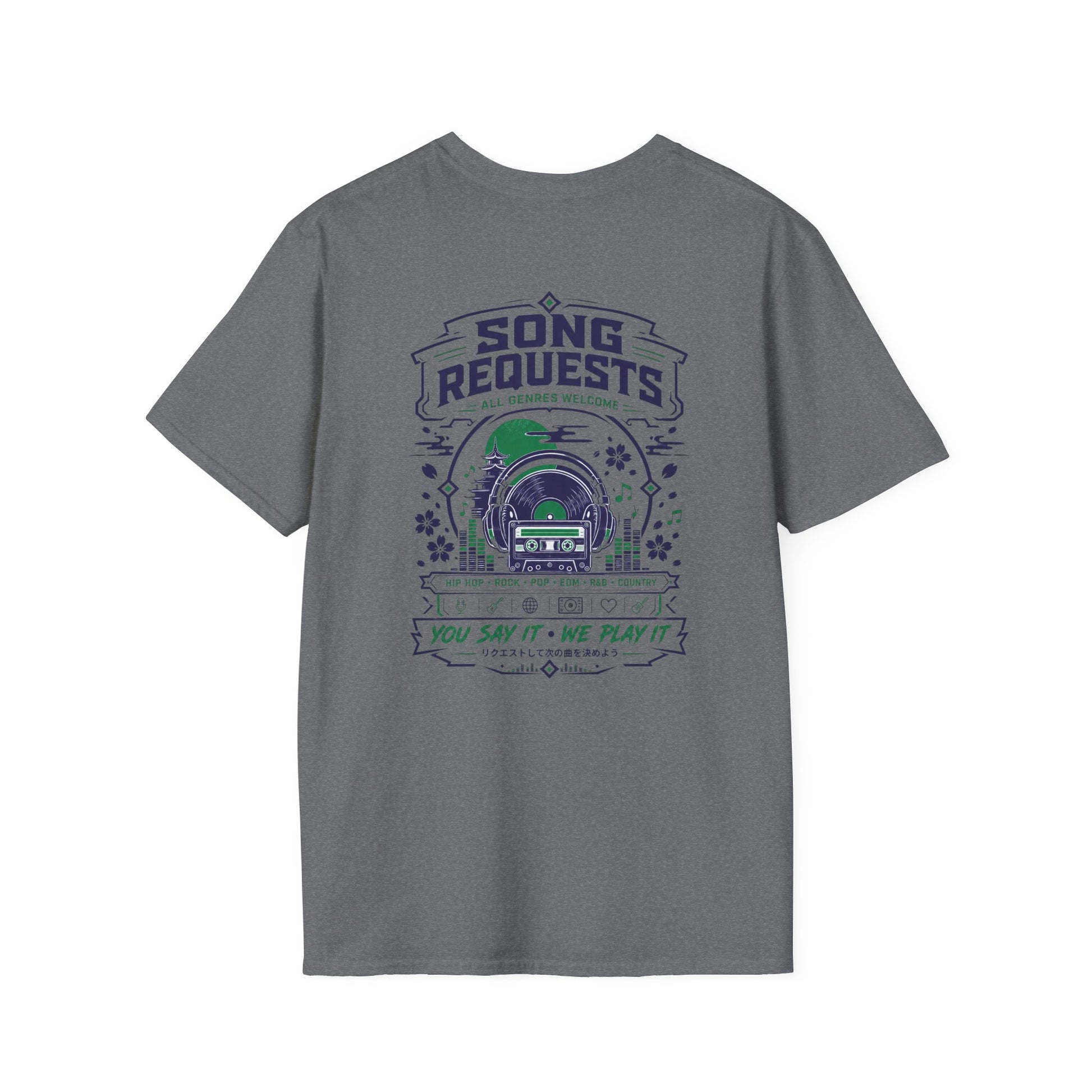 Rogue Wolf Retro Asia Graphic Music T-Shirt, Unisex Softstyle Tee, Casual Wear