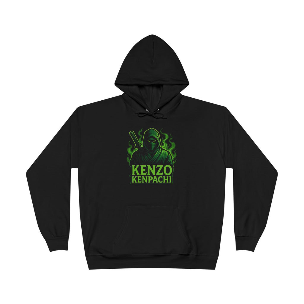 Kenzo Kenpachi Hoodie Green Logo | Unique Graphic Pullover Sweatshirt for Gamers
