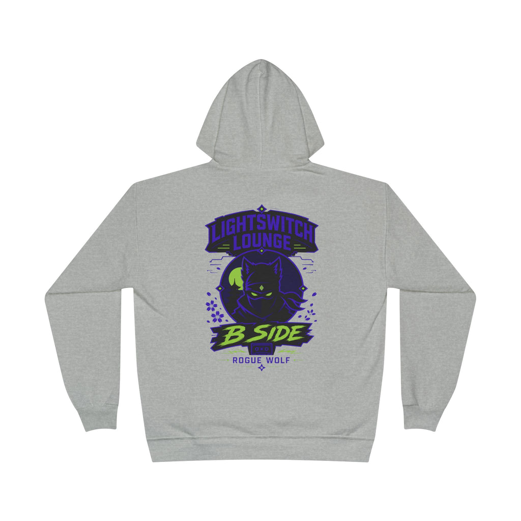 Rogue Wolf 'Lightswitch Lounge' Graphic Hoodie — Retro Neon B-Side Pullover