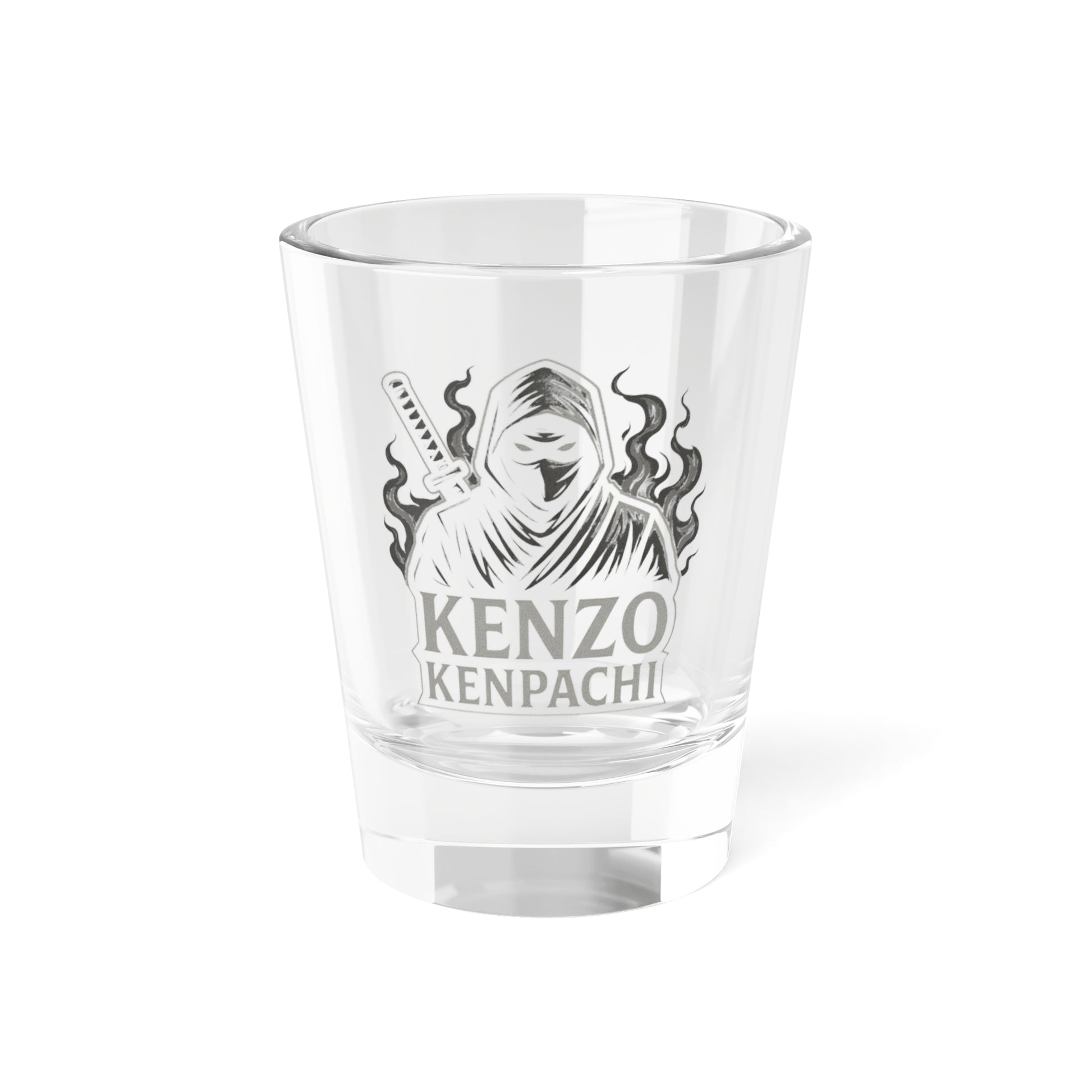 Ninja-Themed Shot Glass, Unique Barware, Gift for Anime Fans, Collectible Drinking Glass, Kenzo Kenpachi Decor