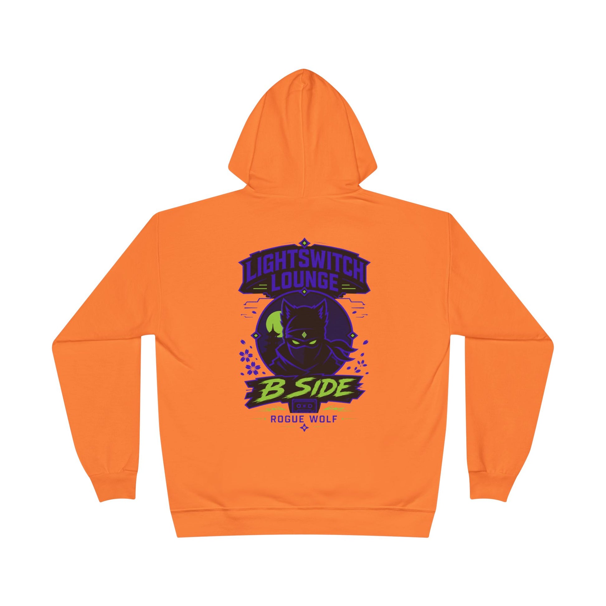 Rogue Wolf 'Lightswitch Lounge' Graphic Hoodie — Retro Neon B-Side Pullover