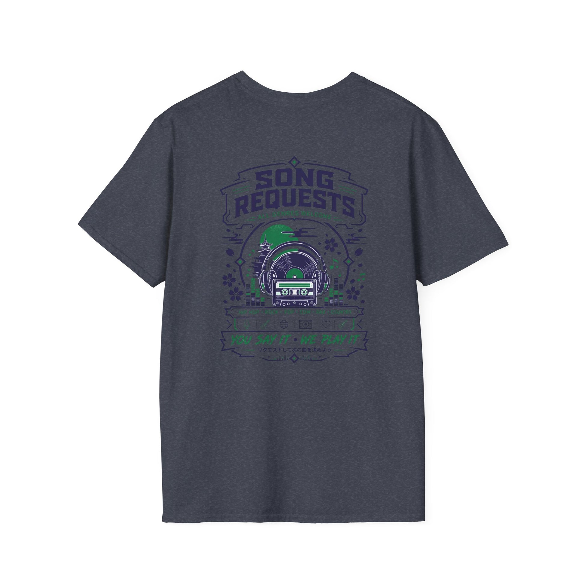 Rogue Wolf Retro Asia Graphic Music T-Shirt, Unisex Softstyle Tee, Casual Wear