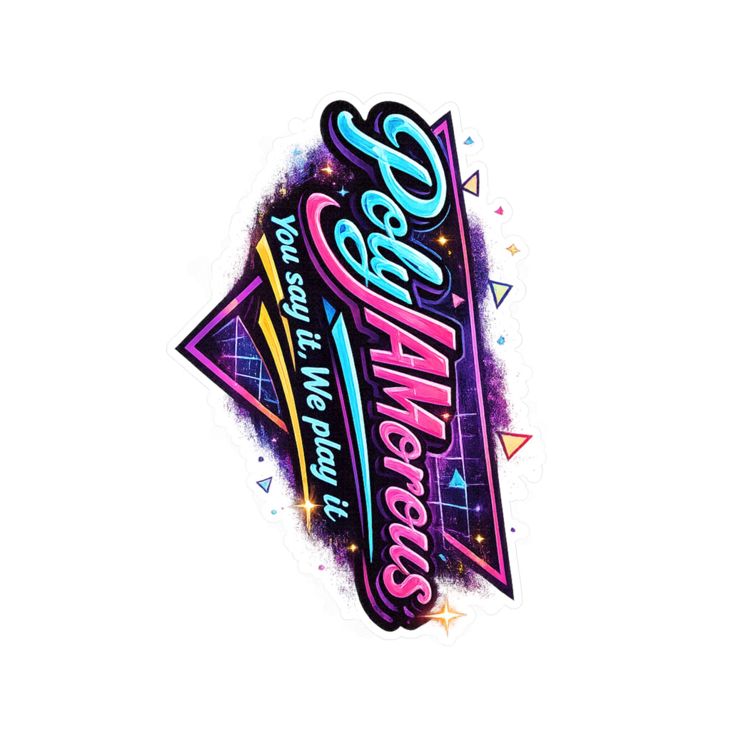 PolyJAMorous Sticker — Kiss-Cut Vinyl Decal for Kenzo Live DJ Stream