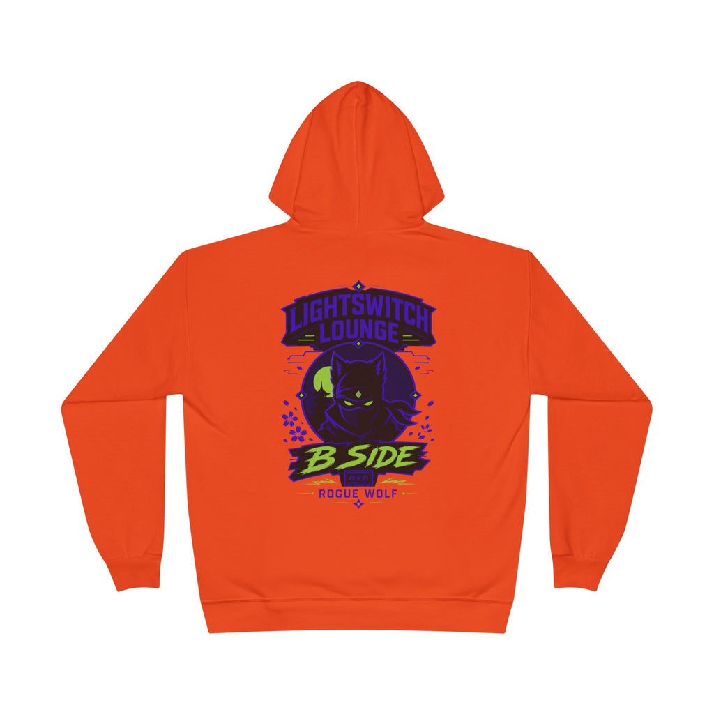 Rogue Wolf 'Lightswitch Lounge' Graphic Hoodie — Retro Neon B-Side Pullover