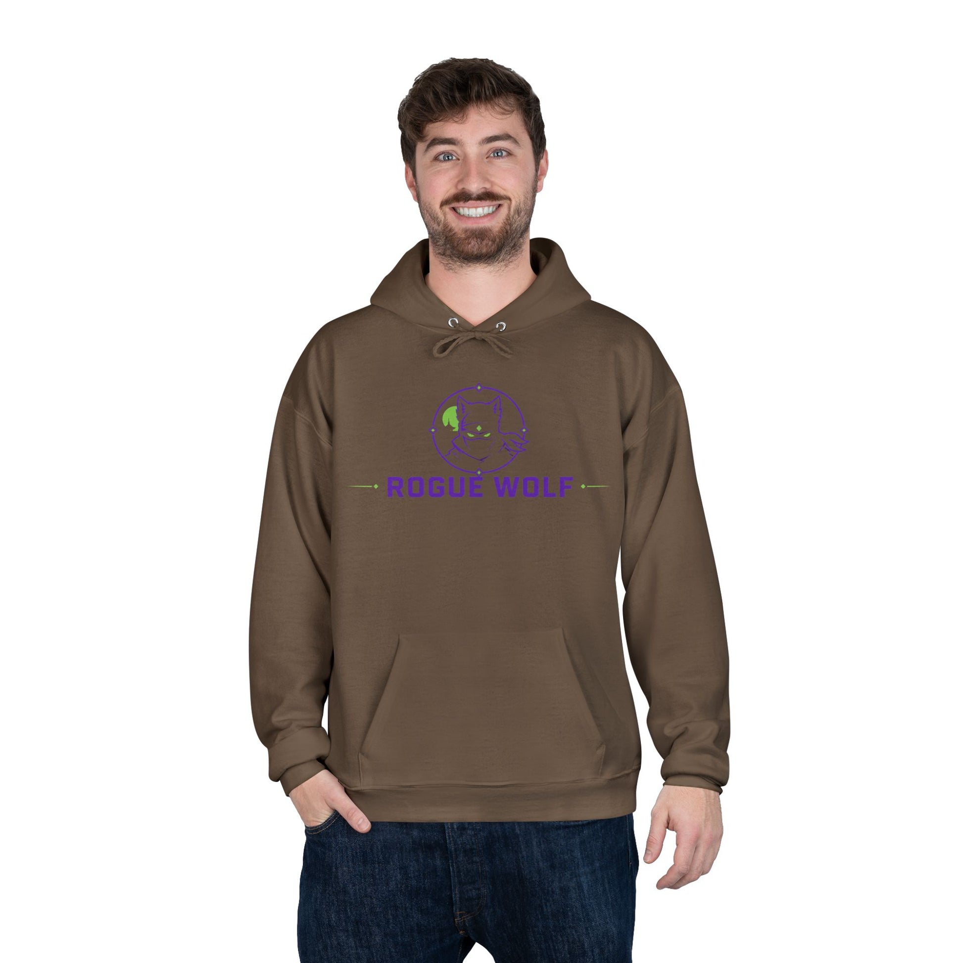 Rogue Wolf 'Lightswitch Lounge' Graphic Hoodie — Retro Neon B-Side Pullover Style 2