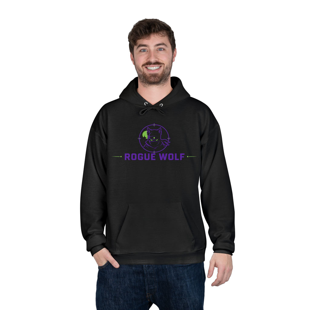 Rogue Wolf 'Lightswitch Lounge' Graphic Hoodie — Retro Neon B-Side Pullover