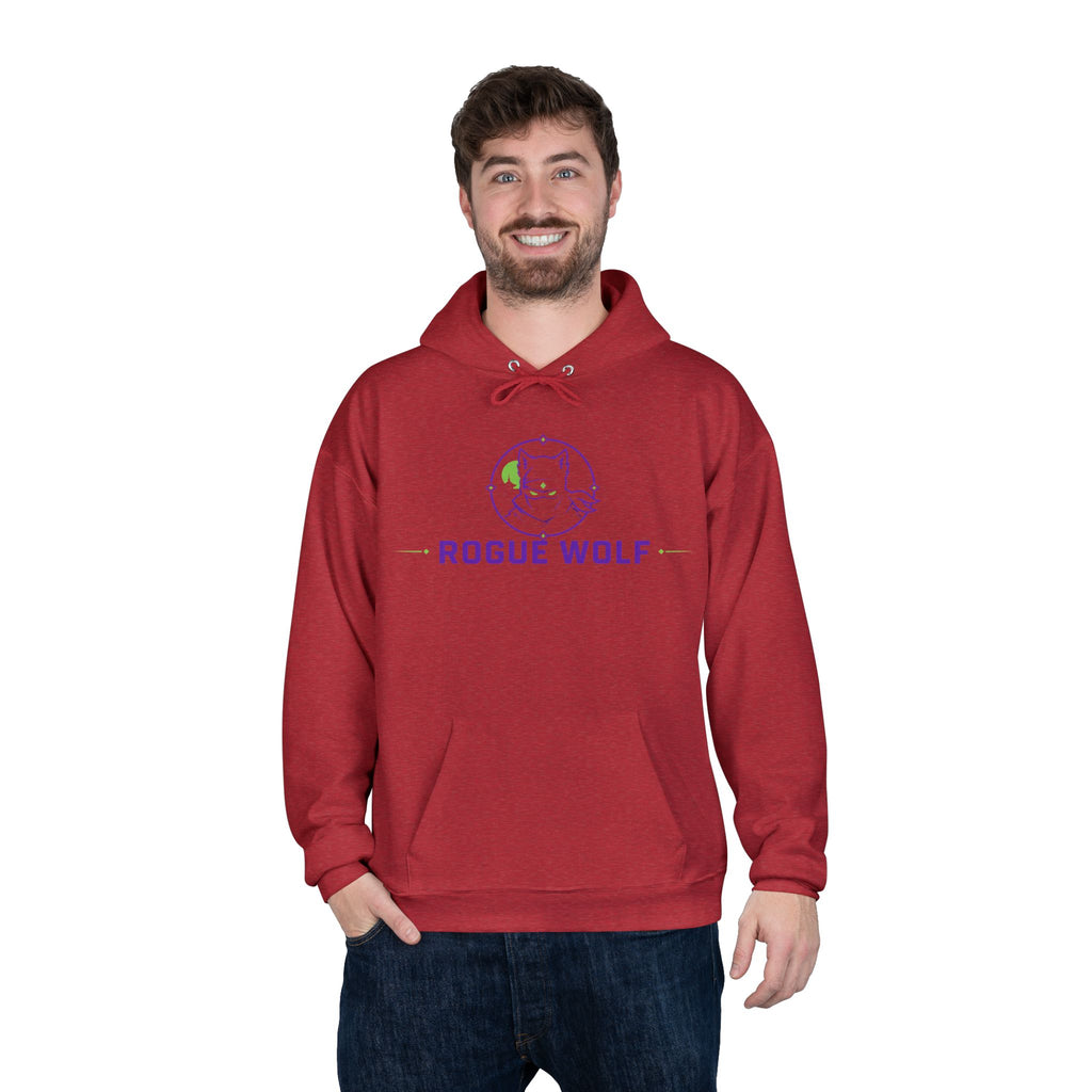 Rogue Wolf 'Lightswitch Lounge' Graphic Hoodie — Retro Neon B-Side Pullover