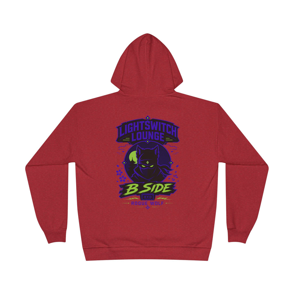 Rogue Wolf 'Lightswitch Lounge' Graphic Hoodie — Retro Neon B-Side Pullover