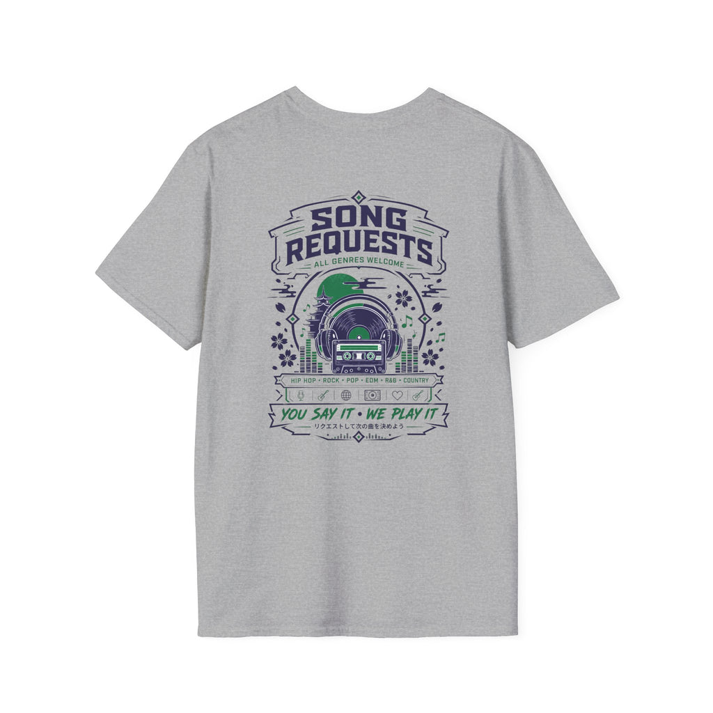 Rogue Wolf Retro Asia Graphic Music T-Shirt, Unisex Softstyle Tee, Casual Wear