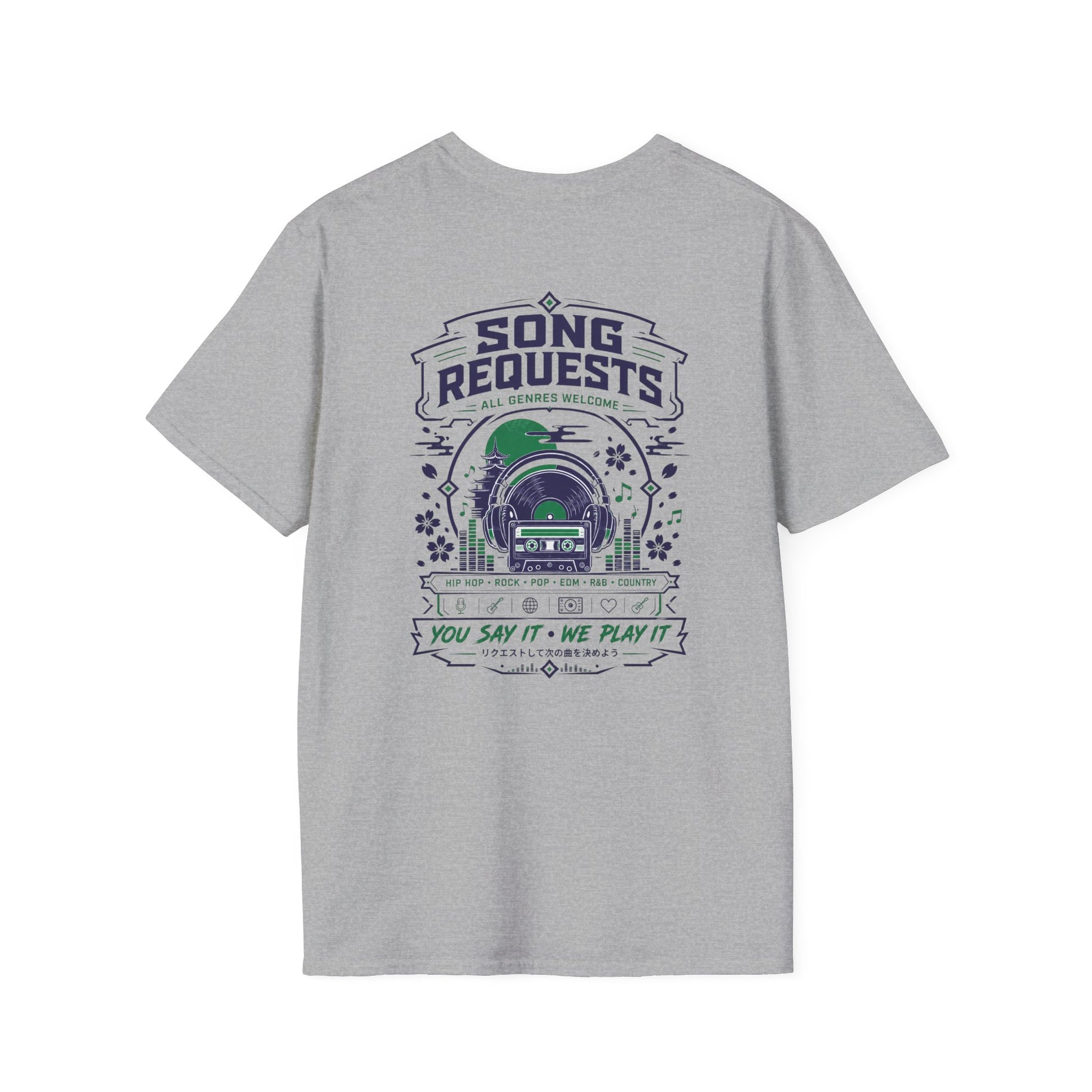 Rogue Wolf Retro Asia Graphic Music T-Shirt, Unisex Softstyle Tee, Casual Wear
