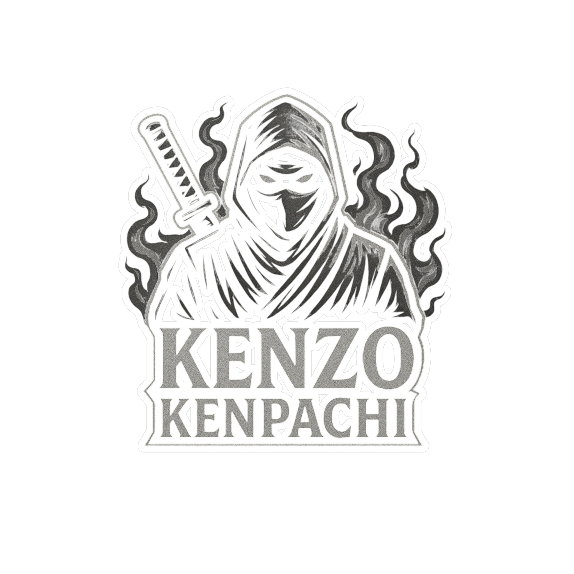 Kenzo Kenpachi Vinyl Decals | Anime Wall Art, Stickers for Fans, Home Decor, Laptop Decoration, Gift Ideas