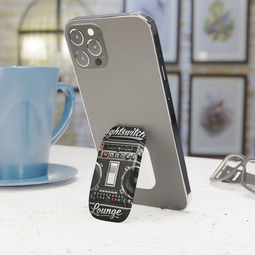 Retro Lightswitch Plate Phone Grip – "Lightswitch Lounge" Click-On Stand