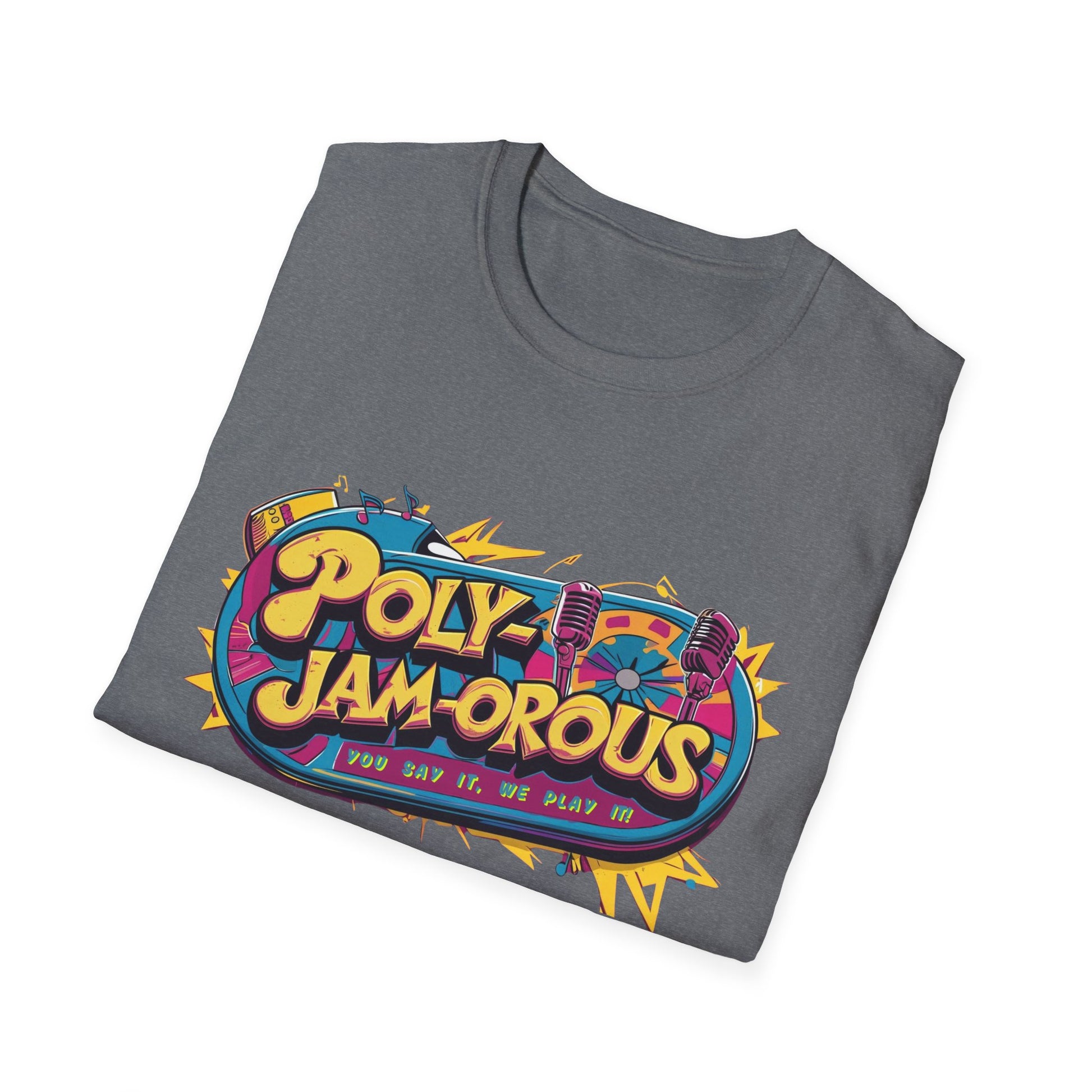 PolyJAMorous Jukebox Graphic T-Shirt, Unisex Softstyle Tee, Casual Wear