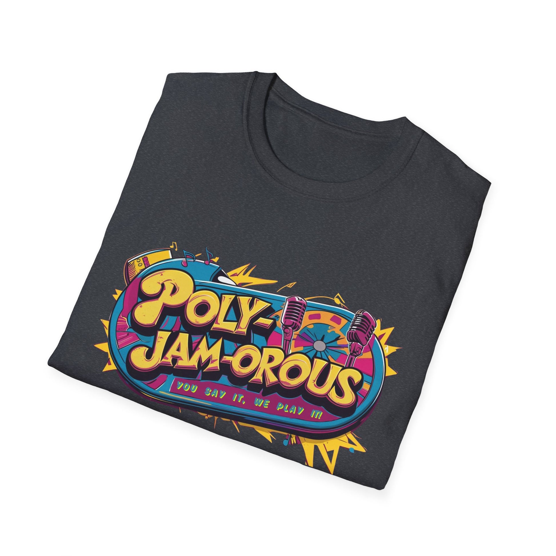 PolyJAMorous Jukebox Graphic T-Shirt, Unisex Softstyle Tee, Casual Wear