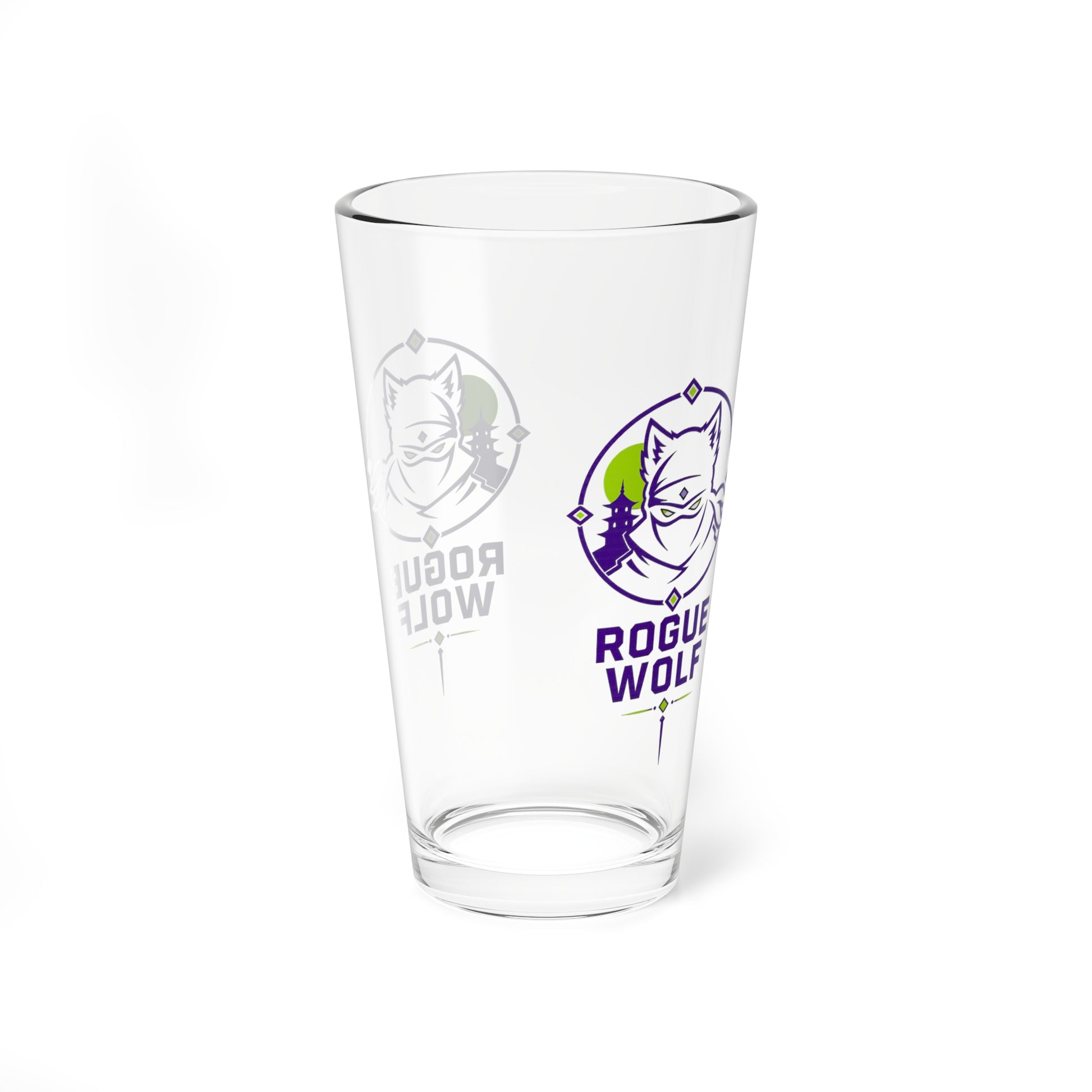 Rogue Wolf 16oz Mixing Glass - Branded Cocktail & Bar Mixer