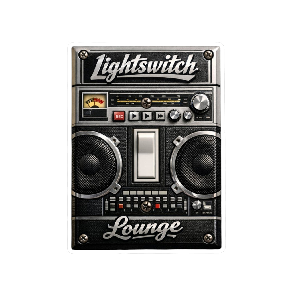 Lightswitch Lounge Switch Cover Plate Vinyl Decal — Kiss-Cut Sticker for Light Switch