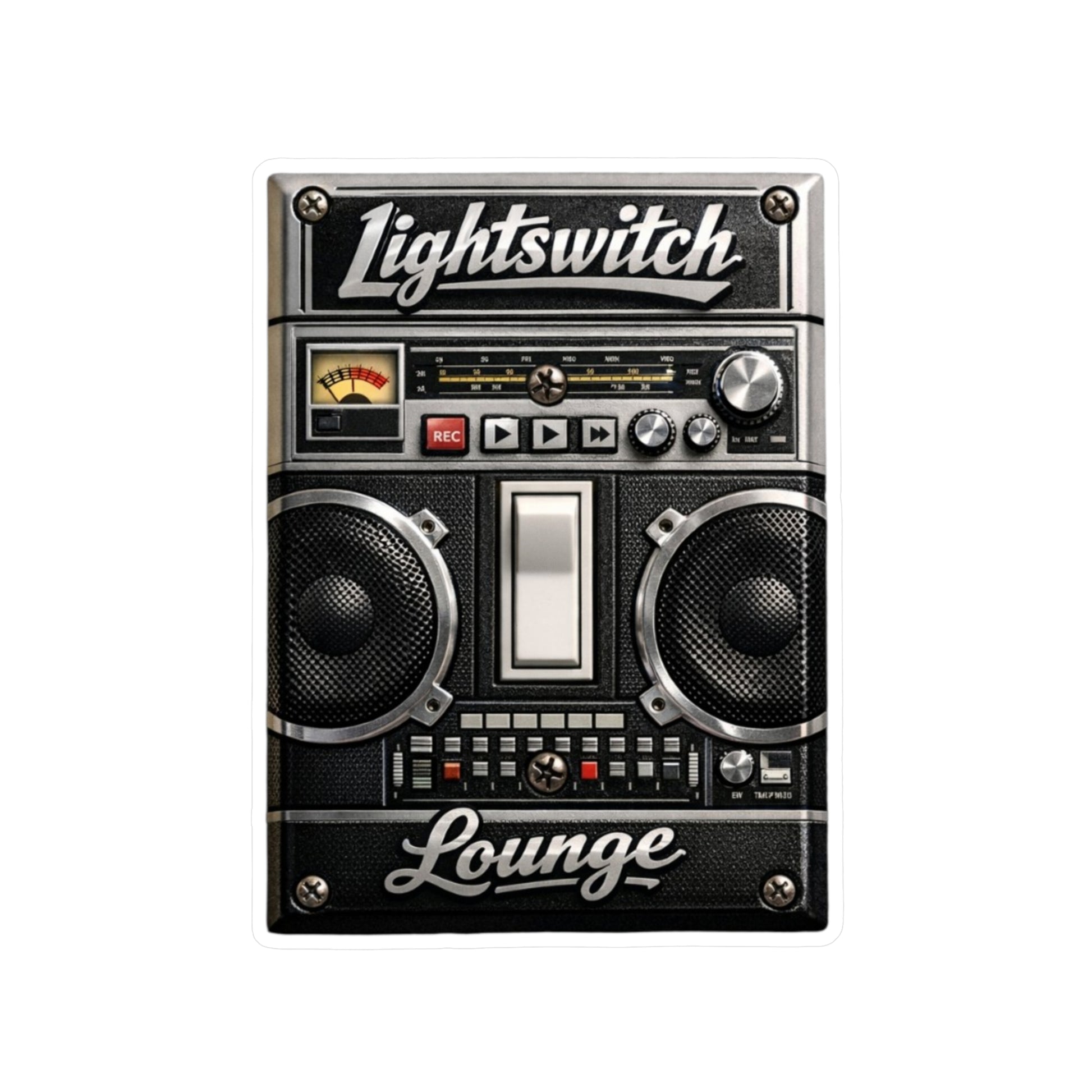 Lightswitch Lounge Switch Cover Plate Vinyl Decal — Kiss-Cut Sticker for Light Switch