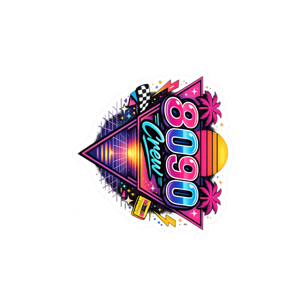 Crew Sticker — 8-0-9-0 for Kenzo's Lightswitch Lounge DJ Livestream (Kiss-Cut Vinyl Decal)
