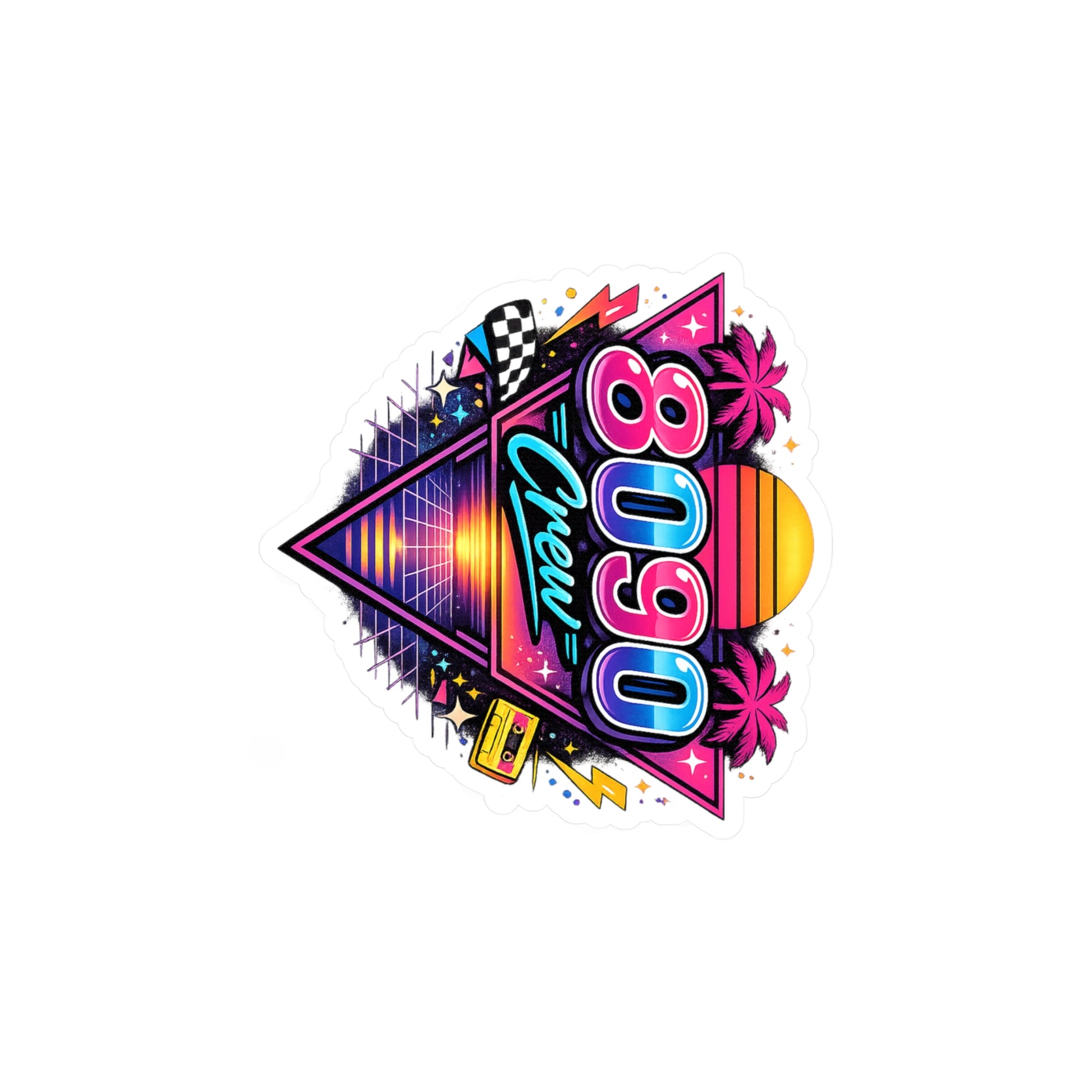 Crew Sticker — 8-0-9-0 for Kenzo's Lightswitch Lounge DJ Livestream (Kiss-Cut Vinyl Decal)