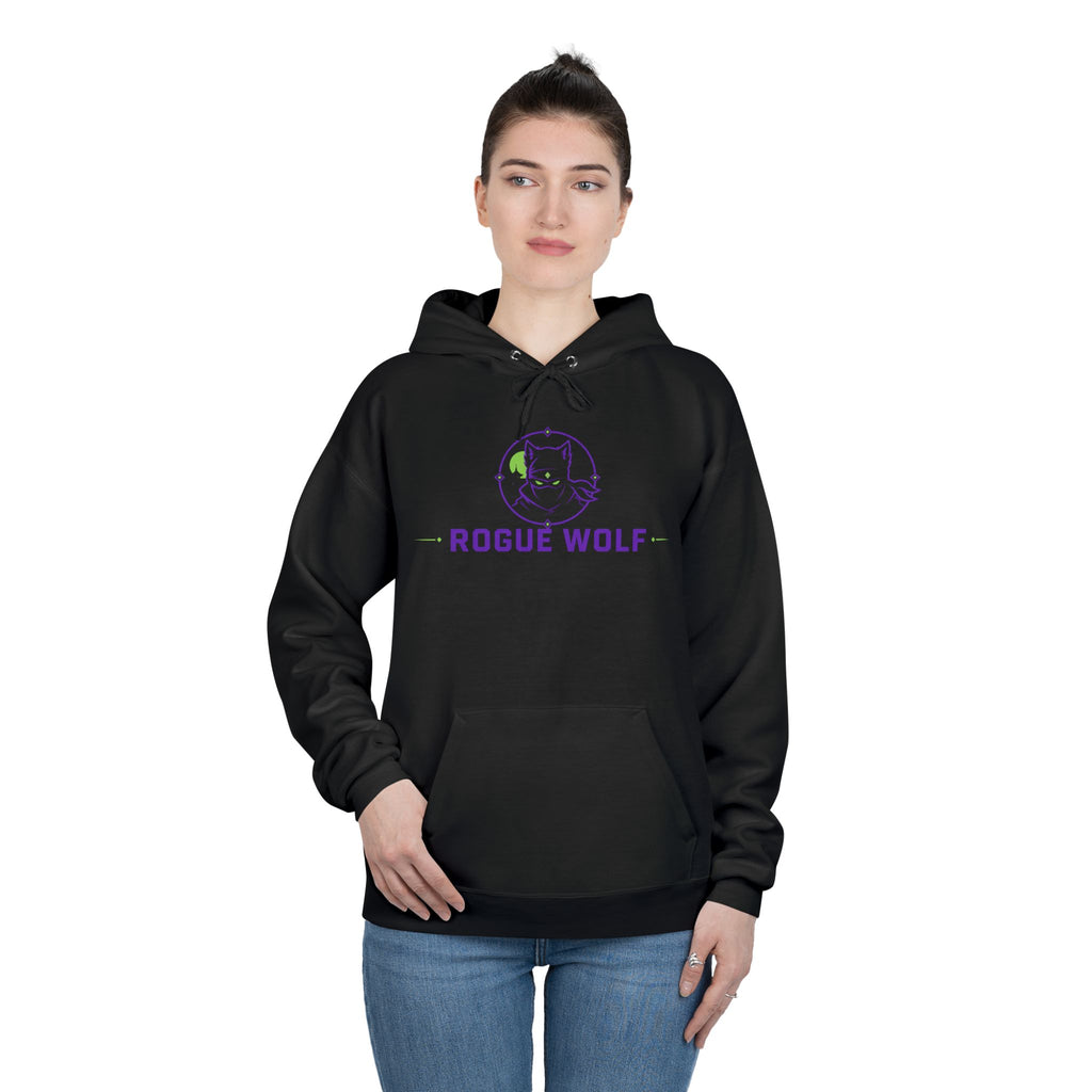 Rogue Wolf 'Lightswitch Lounge' Graphic Hoodie — Retro Neon B-Side Pullover