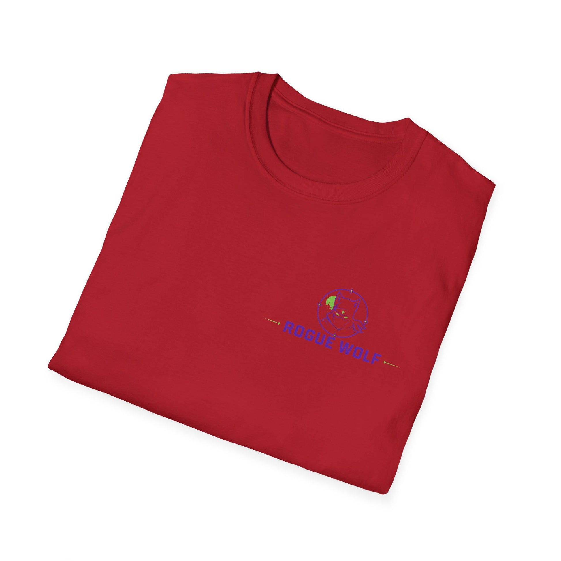 Rogue Wolf Retro Asia Graphic Music T-Shirt, Unisex Softstyle Tee, Casual Wear